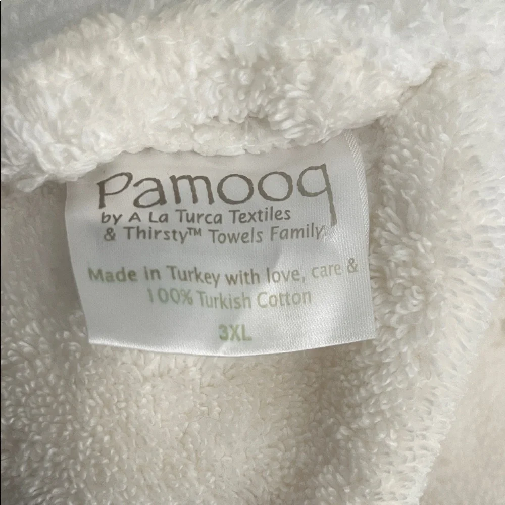 Luxurious Plush organic turkish cotton White Bathrobe/free shipping - Picture 5 of 5